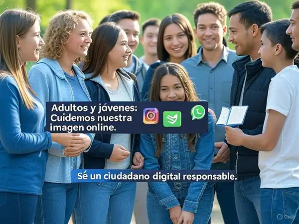 gesto scout cuida tu imagen prevención tecnológica creada por grok